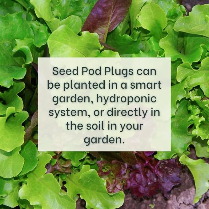 Gardeners' Choice Products Heirloom Cutting Mix Lettuce - Complete Seed Pod Plugs with Plant Food - 10 Pods for Hydroponic Gardens, Click and Grow, Lettuce Grow and Outdoor Gardens