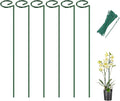 Breeze Touch 6 Pack Plant Stakes, 16 Inch Plant Support Stakes with 15 Twist Ties, Plant Sticks Support, Flower Stakes for Plants Peony, Tomato Seedling, Marigold, Amaryllis, Sapling, Coreopsis