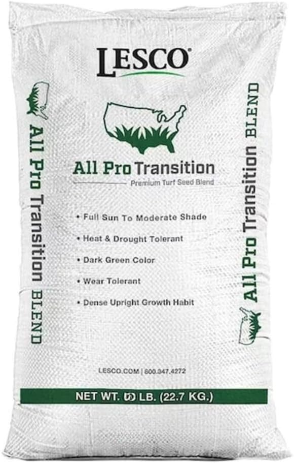 Lesco All-Pro Transition Tall Fescue Grass Seed Blend – (10 lbs) **Non-Returnable** Drought-Tolerant, Heat & Shade Resistant, Insect-Resistant Lawn Seed for Durable Turf