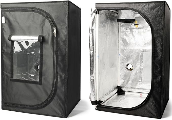 Small Grow Tent for Seedlings Cloning Plants Enclosure for Resin 3D Printer Size: 19.6"x19.6"x31.5"