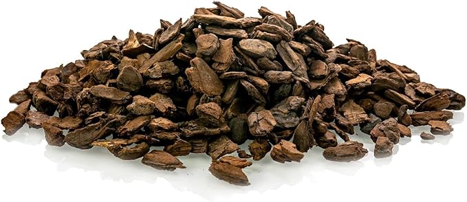 Premium Grade New Zealand Pinus Radiata Bark by Gardenera - Organic Hand Mixed New Zealand Pine Bark for Orchids - Medium Chips 9-12mm - 1 Quart