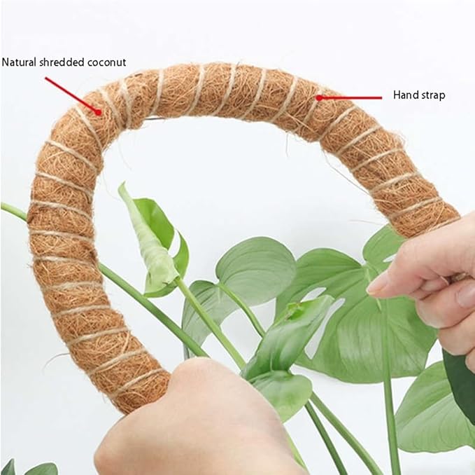 2 Pack 28" Bendable Moss Pole for Monstera Plant Support, Coco Coir Stakes for Climbing Plants, Indoor Trellis for Pothos, Philodendron & Houseplants – Adjustable Plant Support Kit