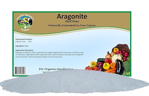 Aragonite 20 Pounds – Natural Calcium Carbonate Fertilizer for Gardens to Enhanced Soil Health, pH Balance, and Plant Growth – Lancaster Agriculture Products