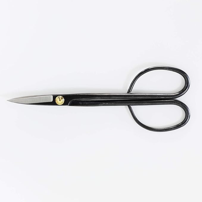 Wazakura Twig Bonsai Scissors Made in Japan 210mm(8.15 inch), Japanese Bonsai Garden Tools, Hasami Pruning Shears - Long Handle Black