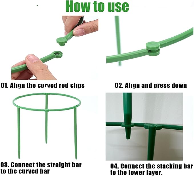 Tomato Cage - Tomato Plant Support,Tomato Trellis Plant Stakes Support, Pots and Garden Climbing Vegetables Plants Flowers,Plant Stakes for Indoor Plants，3pcs