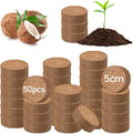 Legigo 50 PCS 50mm Coco Coir Pellets Potting Soil Mix- Compressed Coconut Coir Discs Seed Starting Soil Pellets, Coco Peat Soil Pods for Indoor & Outdoor Plants, Gardening Herbs Bonsai and Vegetables