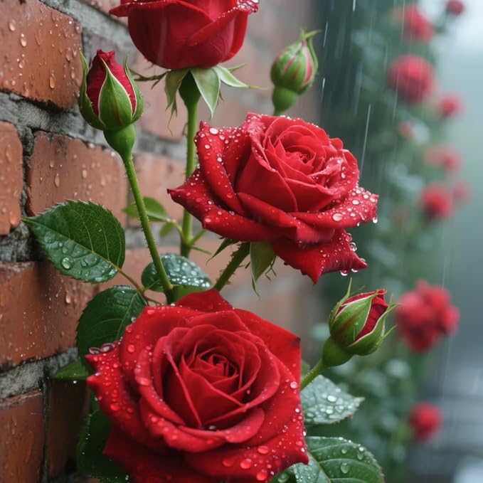 Rose Seeds for Planting, 300+pcs Rare Climbing Rose Flower Seeds, Non-GMO Heirloom Ground Cover Home Garden Blooms Flowers in Outdoors Indoors
