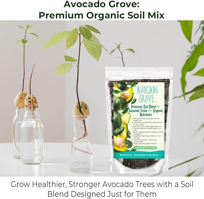 GARDENWISE Avocado Tree Soil – Premium Organic Potting Mix for Avocado Trees | Tailored pH & Organic Nutrients | Fast-Draining & Moisture-Retaining | Indoor & Outdoor Use (5 QUARTS)