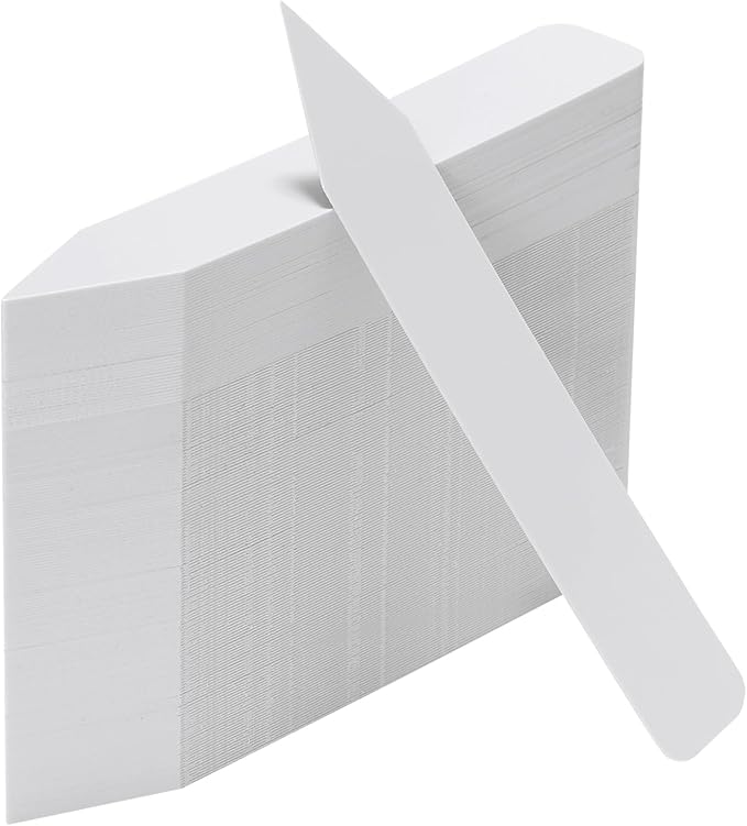 300 Pack Plant Labels, 4 Inch Potted Plant Name Tags Plastic, Seedlings Seed Markers Nursery Plant Stake Tag with Marking Pen for Outdoor Indoor Garden Patio Flower Vegetable, White