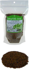 Handy Pantry Organic Salad Sprouting & Microgreens Mix – 1 LB – Non-GMO, High-Germination Blend of Alfalfa, Broccoli, Lentil, Mung Bean & Radish Seed – Fresh, Crisp Sprouts & Nutritious Micro Green