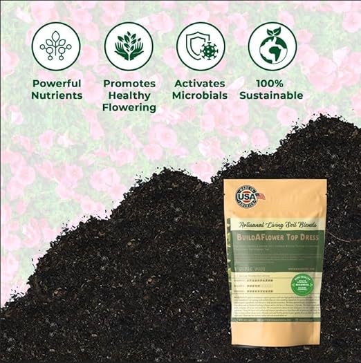 BuildASoil Build-A-Flower Top Dress Kit – 1 Gallon Bag