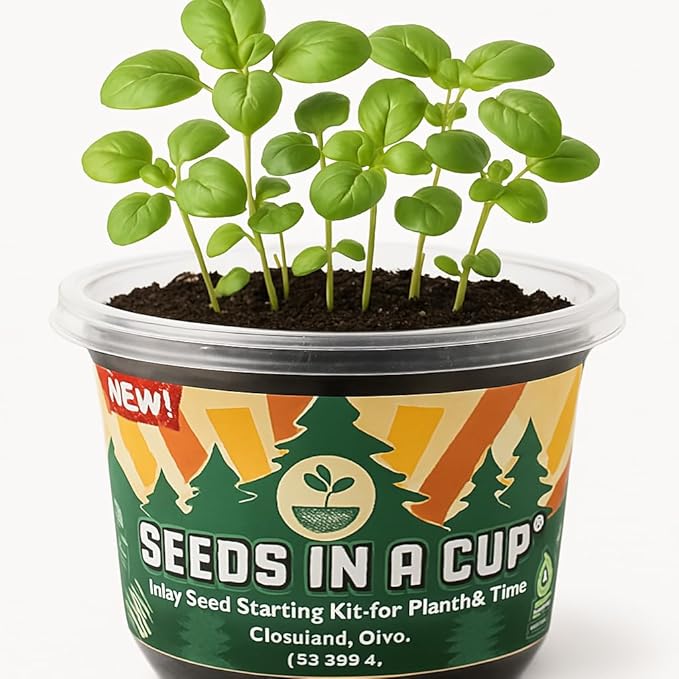 Seeds In A Cup - Plant Growing Kit-: Vegetable and Herb Growing Kit (Sunflower)