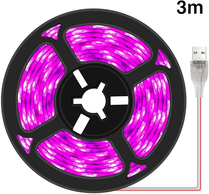 CALIDAKA LED Plant Grow Light Strips,Waterproof Plant Grow Light,Full Spectrum Growing Lamp for Indoor Plants Succulents Hydroponics Greenhouse Gardening USB Grow Light Bars