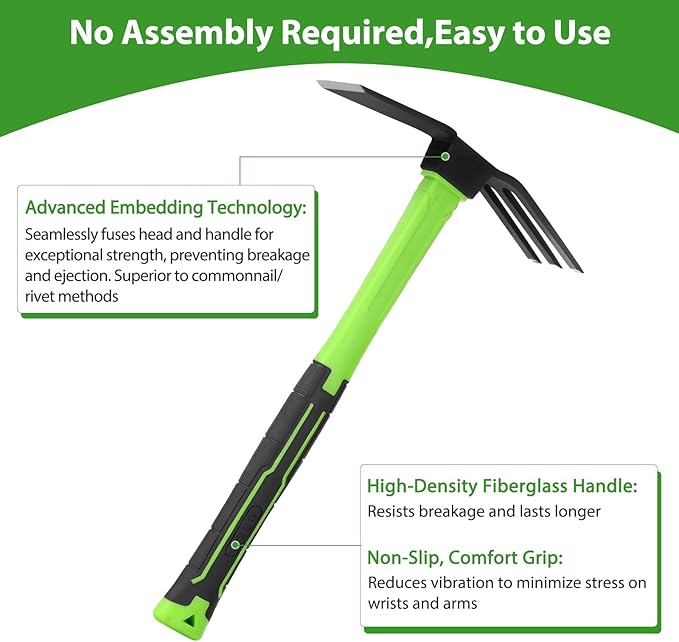 15 inch Garden Hoe Durable and Comfortable Handle Garden Tools for Flower Work