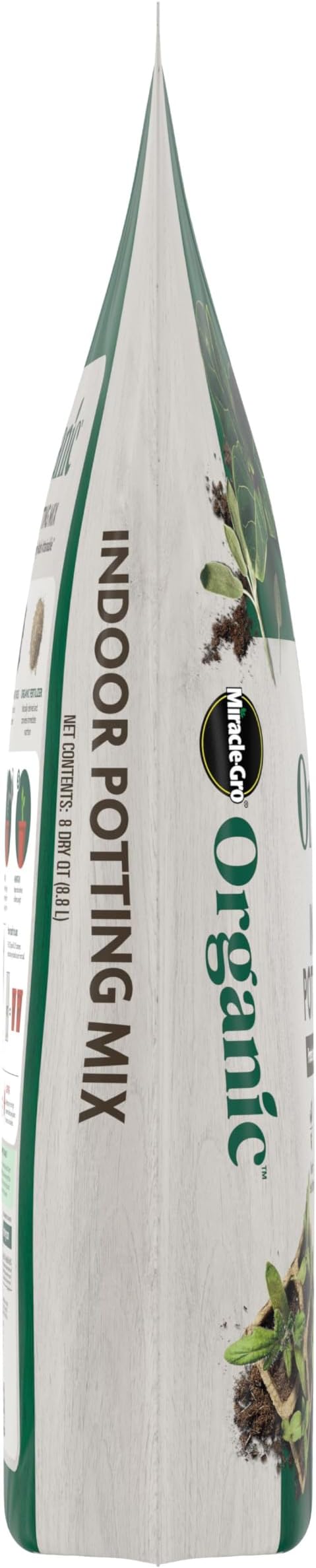 Miracle-Gro Organic Indoor Potting Mix - Protects Against Over and Under Watering, Planting Soil for Indoor Container Plants, Houseplants and Starter Plants, OMRI Listed, 8 qt. (2-Pack)
