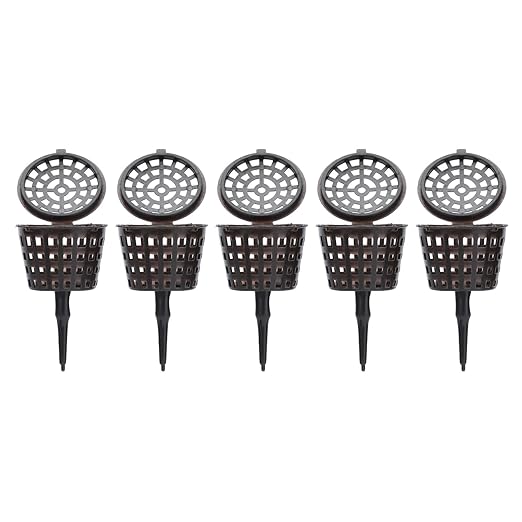 50Pcs Fertilizer Basket, Plastic Fertilizer Orchid Basket Garden Nutrition Cups Fertilization Container for Orchid Bonsai Flower Plant