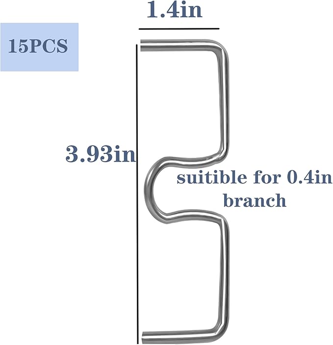 15 Pcs Fruit Tree Branch Puller Tying Machine Farm Tools New Plum Tree Open Angle Pull Branch Stereotyped Branch Bending Tool Fruit Branch M-3.94(inch)