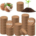 Legigo 100 PCS 50mm Coco Coir Pellets Potting Soil Mix- Compressed Coconut Coir Discs Seed Starting Soil Pellets, Coco Peat Soil Pods for Indoor & Outdoor Plants, Gardening Herbs Bonsai and Vegetables