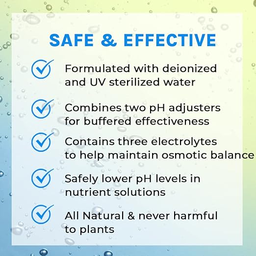 Microbe Life Hydroponics pH Down pH Control Liquid, Premium Buffering for pH Stability, Decreases pH Levels, Use with Any Feeding Systems Including Hydroponics or Soil, 32 Ounces