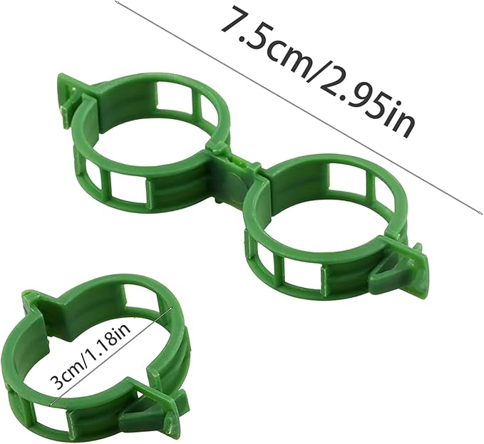 Plant Support Clips for Climbing Plants, Garden, Tomato Vines, Grape and Vine Vegetables, Plastic Plant Fixing Clips (100)