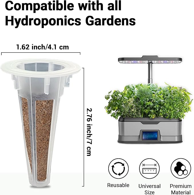 Herb Seed Pod Kit, Grow Anything Kit for All Hydroponics Growing Systems, 14 Pods with 600+ Seeds of Genovese Basil, Thyme, Mint, Cilantro, Curly Parsley and Dill, Grow Your Own Herb Garden at Home