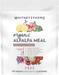 Whitney Farms Organic Alfalfa Meal - 2-0.3.2 Slow-Release Nitrogen Fertilizer and Soil Enhancer for Vegetables, Flowers, Herbs and Shrubs - 2 lbs.