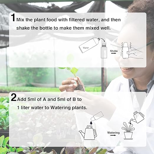 Hydroponic Nutrient Plant Food Supplies - MUFGA Suitable for Both Hydroponics Growing System and Soil Planting, Compatible with All Indoor Herb Garden Plants Accessories