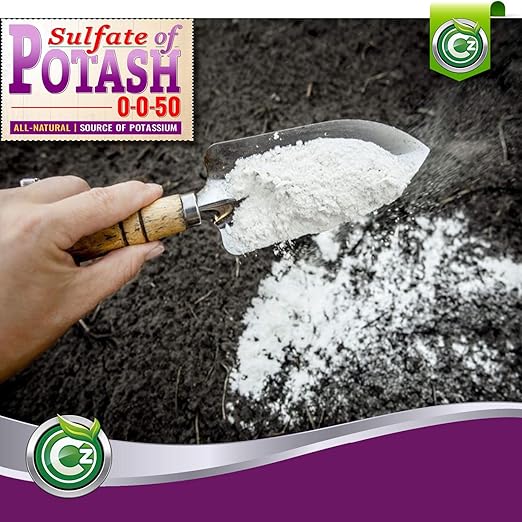 Organic Sulfate of Potash 0-0-50 Made in USA - Water Soluble SOP Potassium Plant Food for Plants & Flower Gardens - 3LB Low Chlorine Fertilizer. Enhances Color & Taste! OMRI Listed