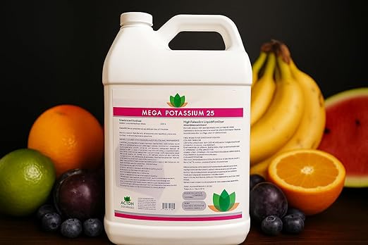 Acton MEGA Potassium 25, Professional Liquid Fertilizer, 1 Gallon, High-Potassium Formula for Commercial Crops, Fruits and Vegetables, 25% Soluble Potash