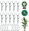 10 Pack Stackable Monstera Plant Support Stakes, Half Round Climbing Plant Pole Sticks Structures for Indoor/Outdoor Plants, Garden Accessories for Potted, Pothos, Philodendron & Vine Plants