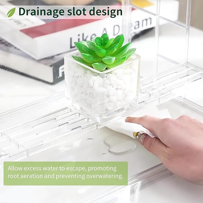 Clear Mini Greenhouse Indoor, Small Portable Tabletop Green House with Magnetic Door for Seed Starting, Plant Grow Warmer and Home Gardening Display