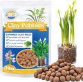 ZeeDix 10LBS Lightweight Expanded Clay Pebbles - pH-Balanced Hydroponic Growing Media for Aquaponics & Indoor Plants (Reusable Soilless Aggregate)