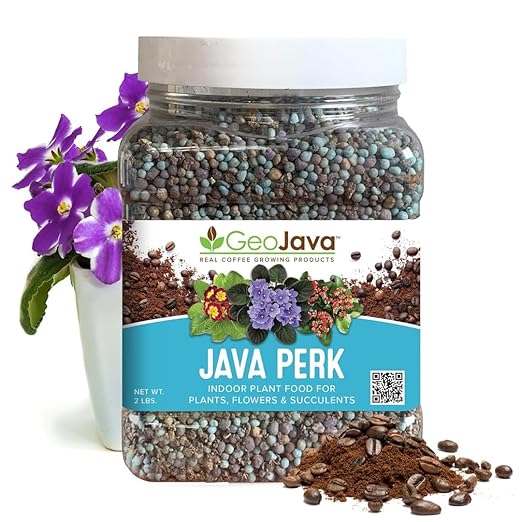 Java Perk Indoor Plant Food: A Slow‑Release Fertilizer with Complete NPK & Micro-Nutrients with Real Coffee for Houseplants, Indoor Herbs & Container Gardens - Odorless, Easy & Long‑Lasting (2 lb)