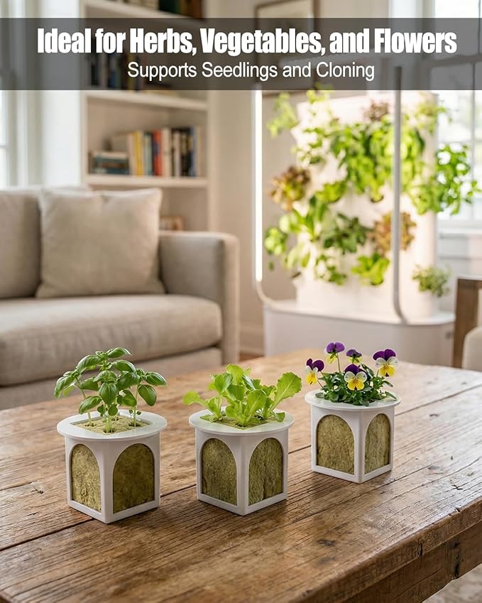 Hydroponic Growing Cups Compatible with Gardyn Home and Studio Indoor Garden System, Reusable Seed Pods for Starting and Cloning, Root-Optimized Design (15 Pack)
