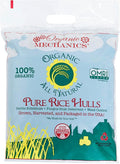 Organic Mechanics Pure Rice Hulls, 8 qt (Pack of 2) - Sustainable Alternative to Perlite - Enhances Drainage, Porosity and Air Space - Eco-Friendly