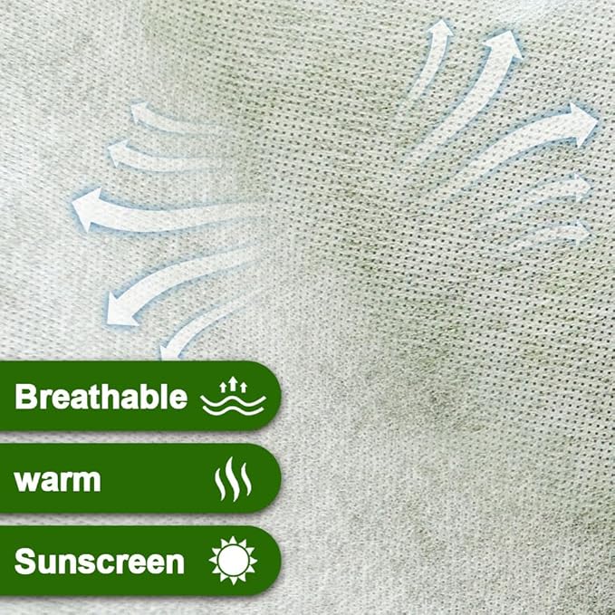 Plant Covers Freeze Protection 6.5 x 16.4 FT 1.2oz/yd² Frost Blankets for Outdoor Plants, Winter Tree Protection Cloth, Garden Frost & Heat Shield Floating Row Cover