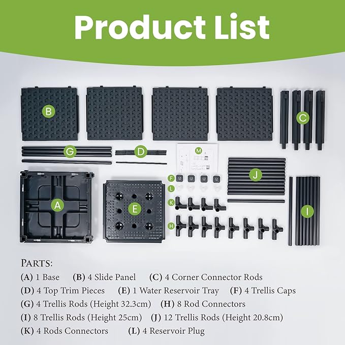 GREEN MOUNT Raised Garden Bed Planter Boxes with Trellis for Climbing Vegetables Plants Tomato Cage