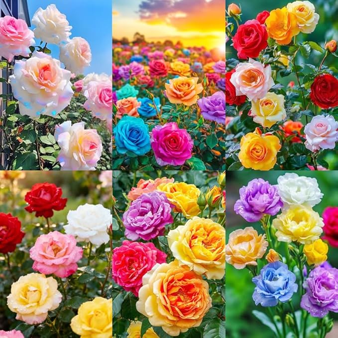 250+ Mix Climbing Roses Flowers Seeds -Rose Bushes Vine Climber Rose Seeds for Planting Outdoors-High Germination Rate Ornamental Your Garden
