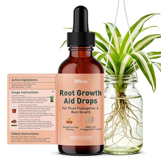 Root Drops - Liquid Rooting Hormone - Fast Growth for Cuttings | Less Shock in Water/Soil/LECA/Moss | Fits Pothos, Monstera, Philodendron & All Houseplants (4 oz) (1)