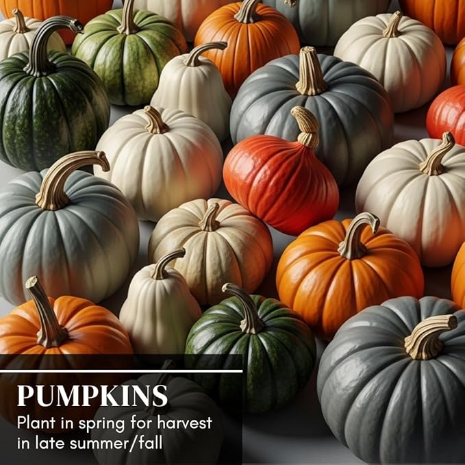 Rouge VIF d'Étampes Pumpkin Seeds for Planting (10 Seeds) – Grow Beautiful Deep Red Cinderella Pumpkins | Heirloom Variety, Easy to Grow, Perfect for Fall Décor and Baking