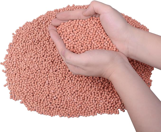 6.0 LB Clay Pebbles, 1/8'' Gardening Ceramsites Growing Media for Succulents Orchids, Aquaponics, Aquaculture Hydroponics. Ceramsite Clay Rocks Decor Cultivation, Leca for Plants