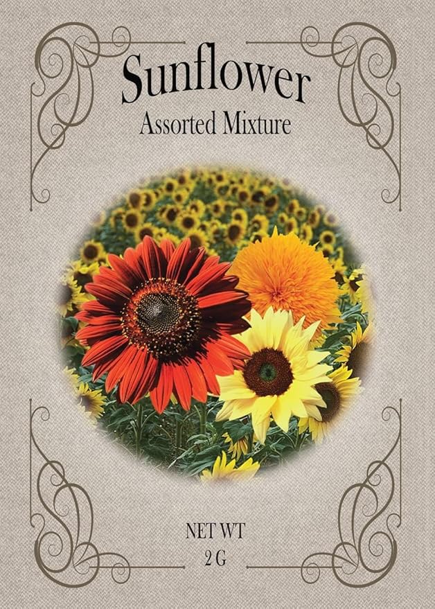 Black Duck Brand Set of Flower Seed Packets! Flower Seeds in Bulk - Great for Creating The Garden of Your Dreams! (50, Assorted Sunflower)