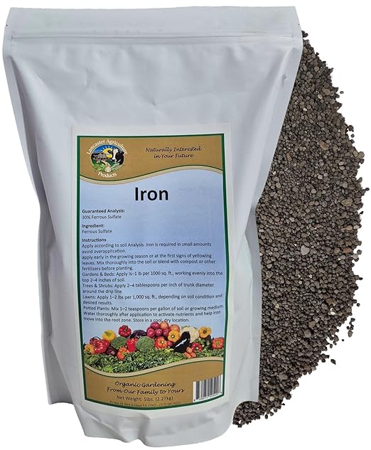 Iron 5 Pound Micronutrient Fertilizer – Natural Plant Supplement for Vibrant Green Growth & Strong Roots – Supports Soil Health and Nutrient Balance – Lancaster Agricultural Products