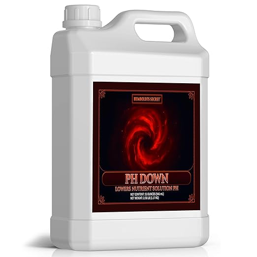 Humboldts Secret pH Down for Plants | Liquid pH Adjuster and Balancer for Soil Coco Hydroponics | Concentrated Phosphoric Acid Solution Supporting Nutrient Uptake and Strong Growth | 32 Ounce