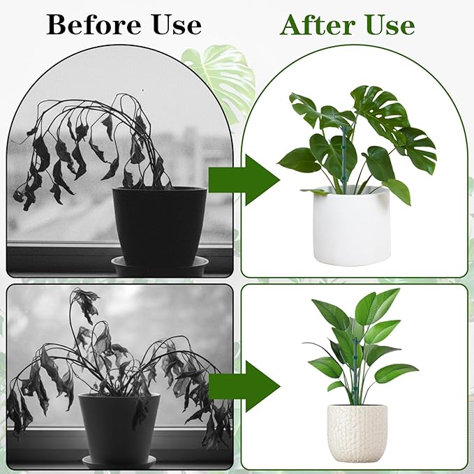 5 Pack Plant Stakes for Indoor Plants Monstera Plant Support Stakes Adjustable Plant Support Pole Support Pole with Clamps for Climbing Indoor and Outdoor, Garden Accessories