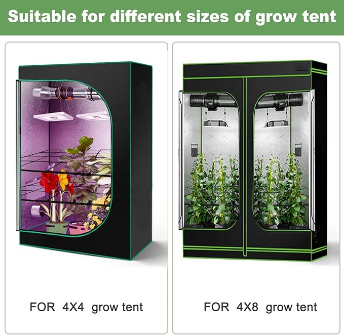 2 Pack 4x4 Trellis Netting for 4x4/8x4 Grow Tent, Heavy Duty Elastic Scrog Net with Hooks for Indoor Plant Growing Tents, Flexible Trellis Net Support for Hydroponics,Outdoor Climbing Plant