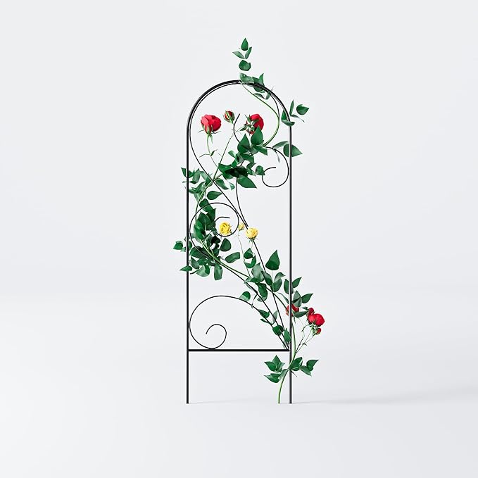 Zhongma 4 Pack 24" Metal Plant Trellis for Potted Plants Climbing,Indoor and Outdoor Fence Plant Support Trellis for Flower and Vagetable