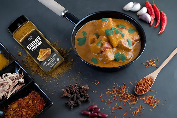 Fresh Finest Curry Powder - 14.46oz (410G) - Authentic Blend of Spices, Perfect for Culinary Adventures, Securely Packaged
