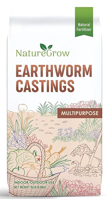 Earth Worm Castings 1lb - Organic Fertilizer Includes Humic Acid - Pure Worm Castings for Gardening