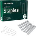 FEED GARDEN 4 Inch 100 Pack Hot-dip Galvanized Landscape Staples 11 Gauge Anti-Rust Garden Stakes Landscaping Fabric SOD Pins Yard Stakes for Weed Barrier Fabric